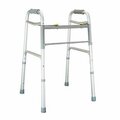Lumex Dual Release Folding Walker Adjustable Height 300 lbs. Weight Capacity 32-1/2 to 41-1/2 Inch Height 616070A